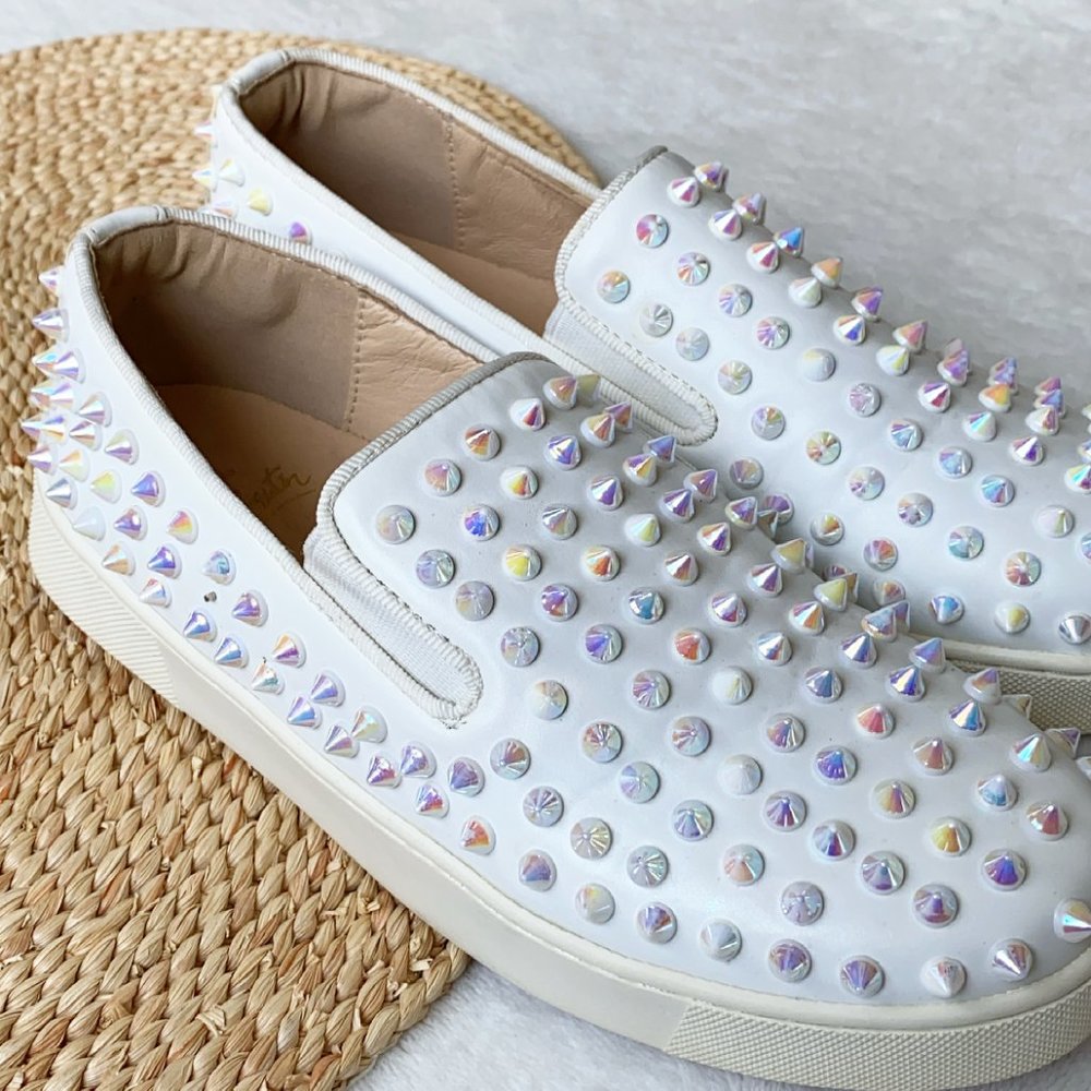 Louboutin Dupe Spike Slip On Sneakers